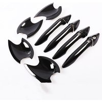 Funduoo Glossy Black Chrome Car Door Handle Cover Trim Stickers for Hyundai Elantra 2012-2016 Styling Accessories
