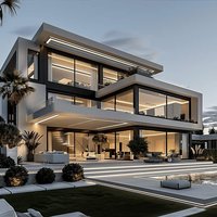 Full Design Three Storey 5 Beds 5.5 Baths Modern Light Steel Gauge Frame Fully Furnished Prefabricated Villa