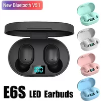 E6S TWS Wireless Headphones Bluetooth Earphone 5.0 Stereo Headset Earbuds with Microphone for Iphone Xiaomi