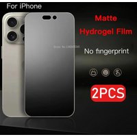 2Pcs Soft Matte Hydrogel Film for IPhone 11 12 13 Promax 14Plus 15 16Pro 12 Mini XS MAX 8 7 6 Plus No Fingerprint Protector Film