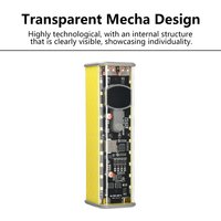 8*18650 Battery Case PD 45W Super Fast Charging Transparent Rechargeable Case Weldless Box With Outdoor Light
