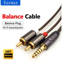 For Power Amplifier TV Audio Player Replaceable RCA Audio 2.5mm 4.4mm Balanced to 2 RCA Jack Upgrade Cable