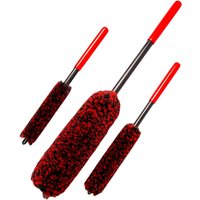 Car Wheel Detailing Brushs Bendable Wheel Woolies Auto Cleaning Tools for Car Rim Tire Washing Easily Clean Hard-To-Reach Areas