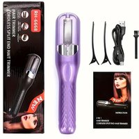 Rechargeable cordless split hair clipper, removes damaged hair, repairs hair care and color maintenance