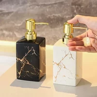 Creative marble lotion bottle Toilet hand washing shampoo bath liquid press type square sub bottle bathroom accessories