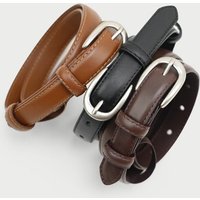 Fashion Designer Women's Ultra Thin Belt 1.8CM Genuine Leather Waistband with Silver Buckle for All Occasions