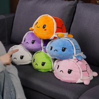 15-25cm Kawaii Reversible Turtle Plush Toys Cute Stuffed Animal Turtle Doll Angry Flip Merry Toy Christmas Gifts for Children