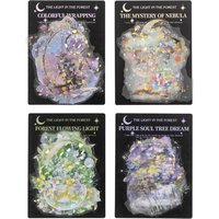 JIANQI 10 pcs Forest themed landscape PET material Decorative sticker Diary Album Scrapbooking material Junk Journal Supplies