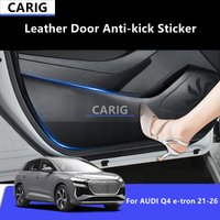 For AUDI Q4 e-tron 21-26 Leather Door Anti-kick Sticker Modified Car Interior Protection Modification Accessories Refit