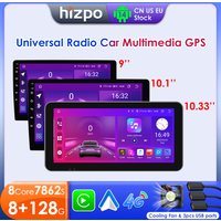 Hizpo Android 14 Autoradio 2 Din 9"/10"/10,33" Universal WIFI GPS RDS Audio Multimedia-Player für Nissan Toyota Kia VW