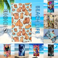 1pc Multiple Cute Animal Print Quick-Dry Beach Towels, Soft Breathable Summer Beach Essential