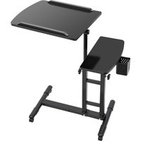 Adjustable Tattoo Workbench, Rolling Cart with Locking Wheels & Dual Tabletop, Removable Pen Frame Tattoo Table Station