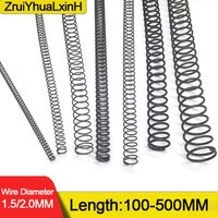 WD:1.5MM/2.0MM 65MN Strong Compression Spring Steel Mechanical Cylindrical Spiral Coil Rotor Return Force Length 100-500mm