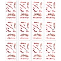 12 Halloween adult temporary tattoos, horror tattoos, bloody wound temporary tattoos, body and facial disguises, prank makeup, a