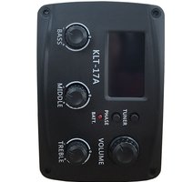 KLT-17A Acoustic Guitar EQ Preamp 70*48mm with Digital Procedding Tuner 3 Band EQ Equalizer with Tuner Guitar Pickup