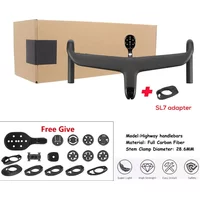 AliExpress NONE 2025 NEW For Sl7 Sl8 Full Internal Cable Routing Road Bicycle Handlebar T1000 Carbon Integrated Cockpit Di2 Carbon Handlebar
