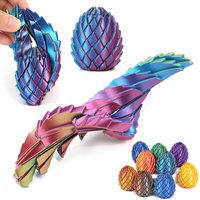 3D Printed Dragon Egg Ball Squishy Fidget Twistsphere Stress Relief Gradient Gear Rotating Kids Party Decoration Gift Ornament