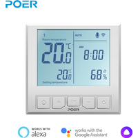 Inteligentny termostat WiFi, regulator temperatury do ogrzewania podłogowego wodnego/elektrycznego, współpracuje z Alice, Alexa, Google.