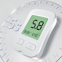 Medical Blood Gluose Monitor Glucometer Kit with 50 Test Strips and Lancets 5S results fast No coding