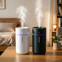 2-Pack Silent Mist Car Humidifier for Bedroom Office Desktop - Creative Gift for Valentine's Day & Christmas