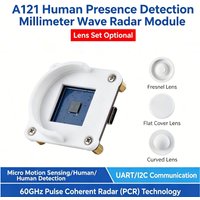 Waveshare A121 Millimeter Wave Radar Ranging Sensor, 60GHz Pulsed Coherent Radar Micro-motion Detection Module