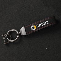 Suede Car Keychain Sport Car Key Ring Custom Gift With Logo For Benz Smart fortwo forfour 453 451 450 Auto Keyring Accessories