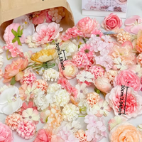 Simulated Flower Mixed Material Package DIY Flower Head Handmade Hairpin Flower Head Decoration Flower Wreath Skirt Support