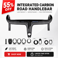 BERIJIE T1000 Carbon Integrated Road Bike Handlebar 28.6mm -10° Internal External Routing for SL7 Madone SuperSix
