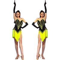 MZDance Women's Latin Dance Fringed Dress, Open-back Strap Outfit for Rumba Cha Cha Samba Training & Competition