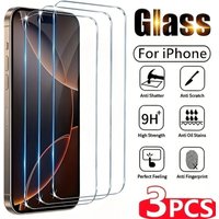 3Pcs Ultra Clear Tempered Glass For iPhone 17 16 14 15 Pro Max 15 14 Plus Screen Protector For iPhone 11 12 13 Pro 16e XR XS Max