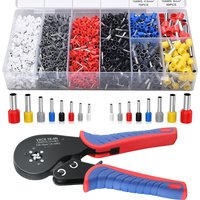 WOZOBUY Ratchet Crimping Tools,VXC9 16-4N Square Jaw Wire Crimping Pliers AWG 28-5 (0.08-16mm²) Ferrule Terminals Crimper