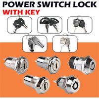 5/10/20Sets 12/16/19mm Zinc Alloy Electronic Key Switch ON OFF Phone Lock Security Power Switch Tubular Terminals 2 Position
