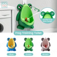 Frosch-Töpfchentraining-Urinal für Jungen mit lustigem Zielspiel, an der Wand montierter Pee-Trainer für einfaches und sauberes Lernen
