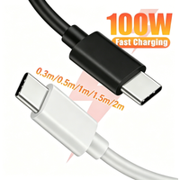 100W 0.3m/0.5/1m/1.5m/2m Extend Data Cable PD Fast Charging Data Cord USB-C Mobile Phone Quick Charge Wire For Xiaomi Honor POCO