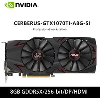 ASUS NVIDIA CERBERUS GTX 1070TI A8G SI 8GB GDDR5 256-Bit graphics card For HDMI DP DVI-D PCI-E 3.0 Double Fan Game or office GPU