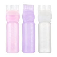 3 Color Salon Hair Oil Applicator Bottle Professional Hairdressing Dyeing Comb Bottles Barbershop Hairdresser Portable Bottle