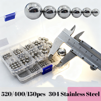 AliExpress NONE 304 Stainless Steel Solid Smooth Bearing Ball 520/400/150Pcs Precision Assorted Loose Bicycle Steel Mixing Iron Ball Kit 15 Size