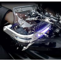 7/8" 22mm Universal Handguard Motorcycle Hand Guards Protector with White/Blue/Amber LED Lights For Off Road ATV Motocross Moto
