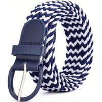 1Pcs Luxury Men's Elastic Woven Belt Casual Sports Canvas Golf Belt Adjustable Waistband