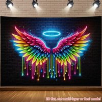 Flat-printed neon wing haloartisticbackgroundcurtain highly suitable for various festivaldecorations such as parties gardens etc
