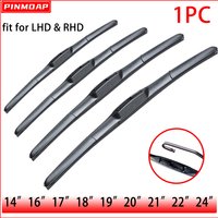 Windshield Wiper Three-Stage Car Wiper Universal J/U-Shaped Hook 14"16"17"18"19"20"21"22"24" Natural Rubber Strip Accessories