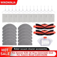 Accessories For Xiaomi S20 3C Plus E10 E10C E12 B112 C103 D106 Sweeper Robot Vacuum HEPA Filter Main Brush Mop Cloth Side Brush