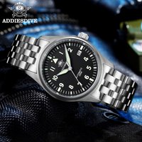 ADDIESDIVE NEW Automatic Mechanical Watch For Men Stainless Steel Sapphire Glass Watches 200M Waterproof Diver Luxury Wristwatch