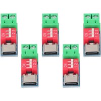 5PCS USB C PD Trigger Board Module Fast Charging Decoy USB Type C to 5V9V12V 20V Power Delivery Boost Module for Various Devices