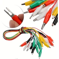 10PCS Alligator Clips Electrical DIY Test Leads Alligator Double-ended Crocodile Clips Roach Clip Test Jumper Wire 46CM