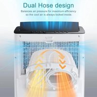 14,000 BTU (12,000 BTU SACC) Inverter Portable Air Conditioner with Heat Pump with Dual Hose, Dehumidifier, and Fan For Areas