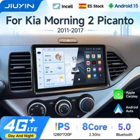 JIUYIN 9" Android Autoradio für KIA PICANTO Morning 2011 - 2016 Multimedia-Videoplayer 2 Din Wireless CarPlay Audio Auto-Stereo-Bildschirm
