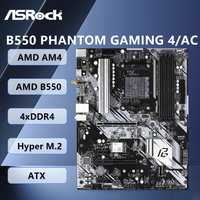 ASROCK B550 PHANTOM GAMING 4/AC Support AMD B550 AM4Ryzen 5 5600X 5600G 7 5800X3D 9 5900X CPU DDR4 4733+(OC) SATA3 Hyper M.2 ATX