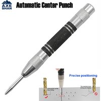 High Hardness Automatic Center Punch Spring Loaded Metal Marking Chisel for Drilling Positioning Car Window Breaker Hand Tools