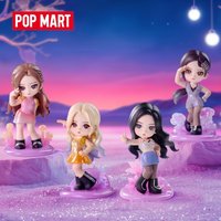 Collection Aespa Popmart : Figurine Surprise Faite Main du Groupe Féminin, Jouet d'Hiver Doré, Décoration de Bureau, Cadeau de Collection